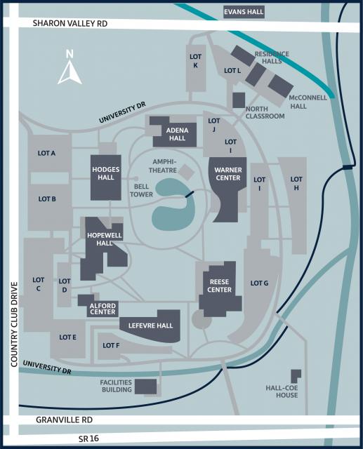 Map of COTC Newark campus.
