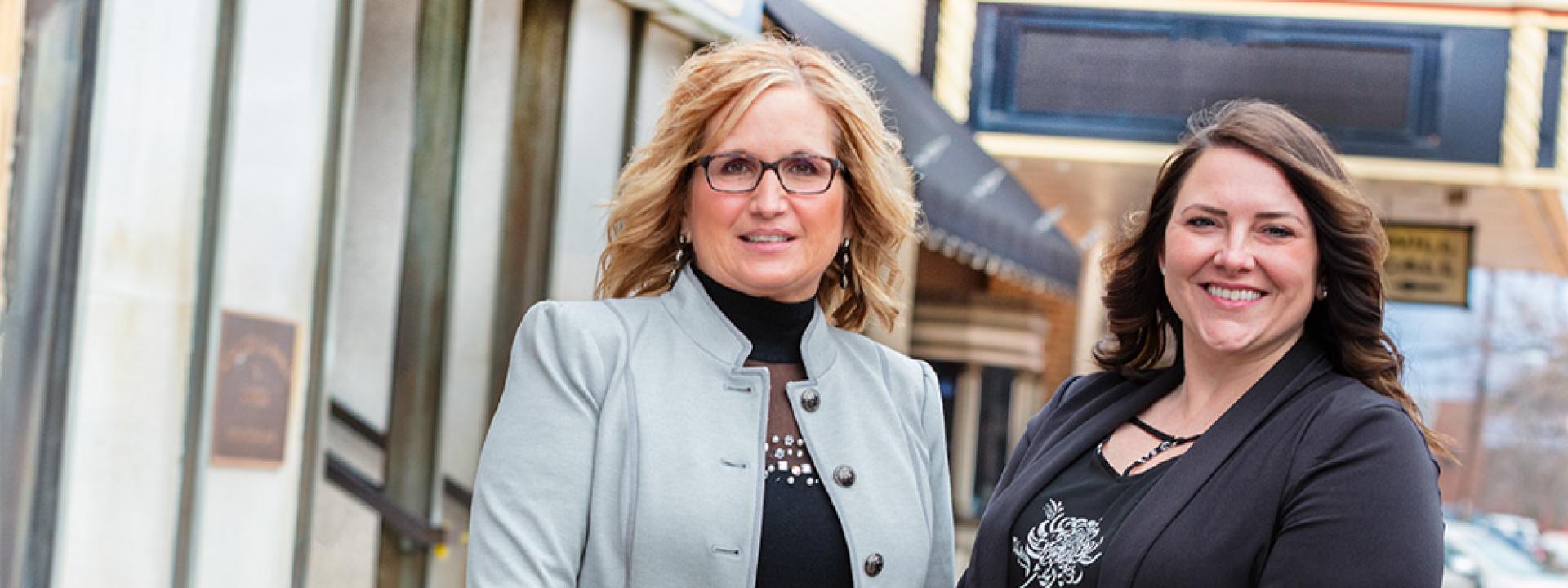 Portrait of Jennifer McDonald and Brittany Misner.