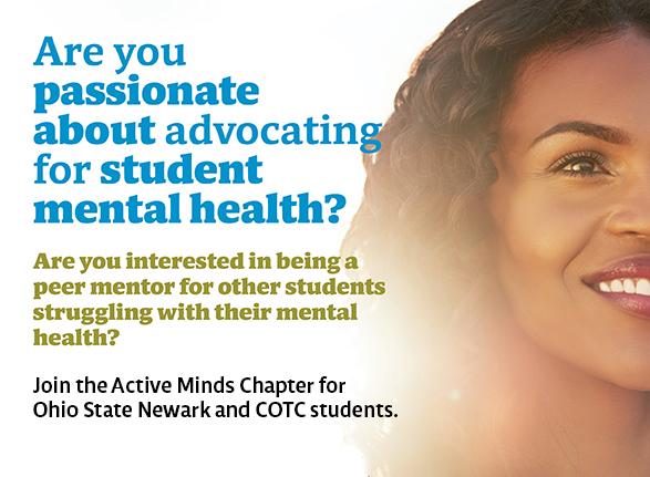 Image of black woman with text "are you passionate about advocating for student mental health?"