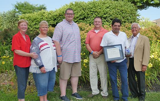 Julio Valladares receives Community Service Award