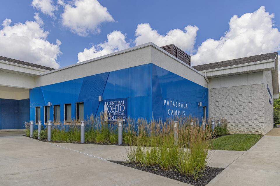 The front of the Pataskala campus building.