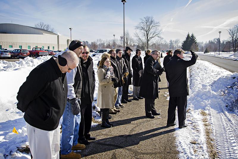 People in attendance at the groundbreaking ceremony