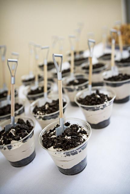 Some dessert at the groundbreaking ceremony