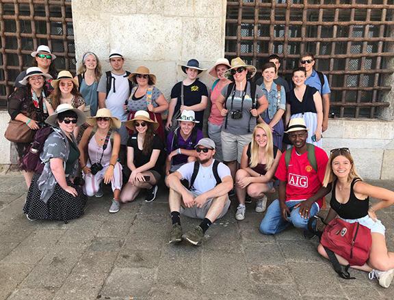 Group of students in Italy