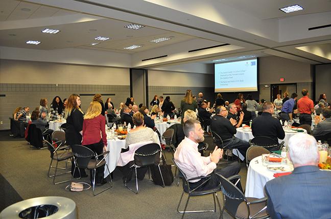 A Group shot of the scholarship breakfast