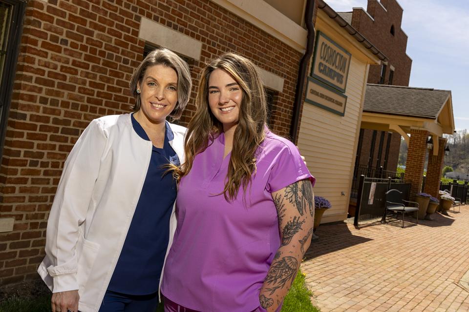 Portrait of Billi Gross and Matayah Berry at COTC's Coshocton campus.