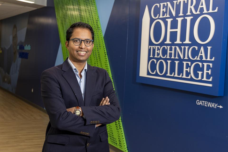 Portrait of Mir Arif inside the COTC Pataskala campus.