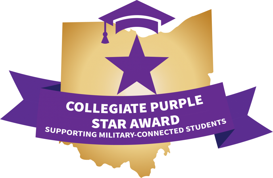 Collegiate Purple Star Award badge.