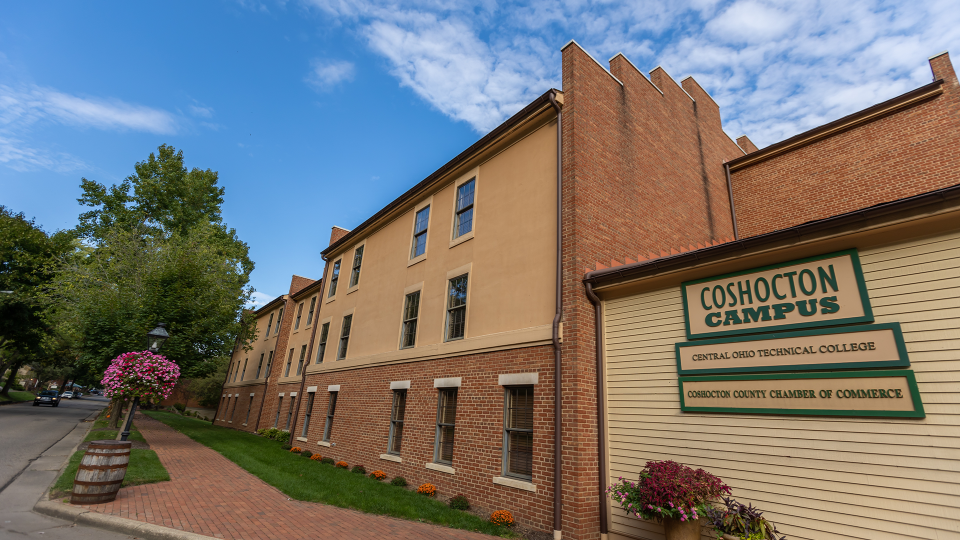 Brick exterior of Montgomery Hall at COTC's Coshocton Campus