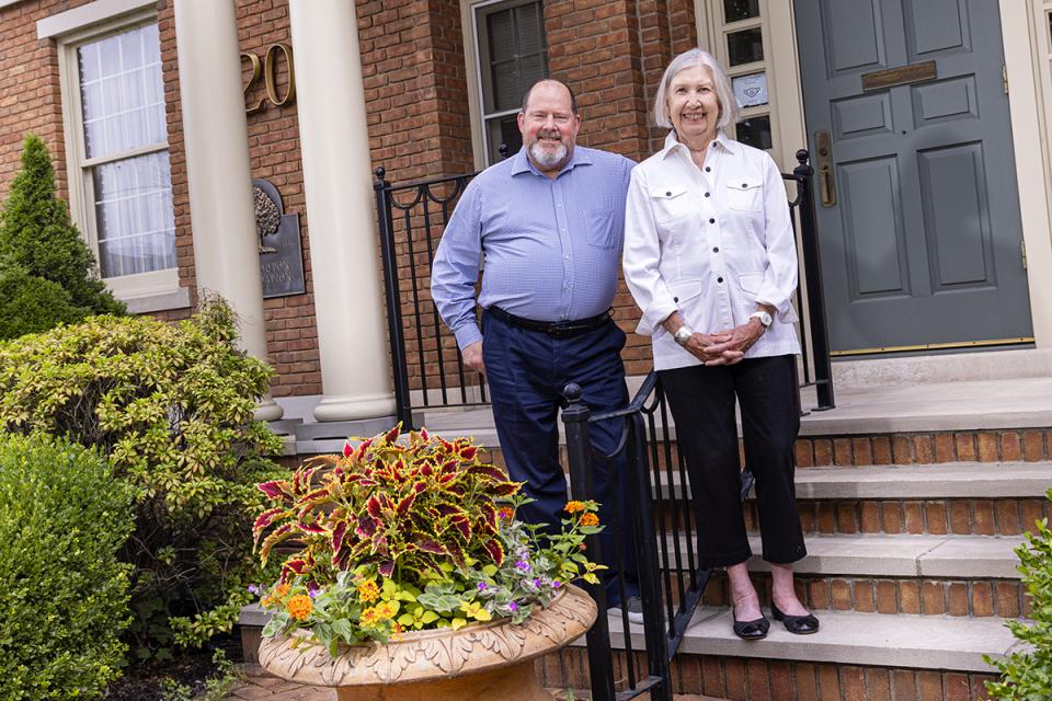 Marion Sutton (right) with Bob Pell
