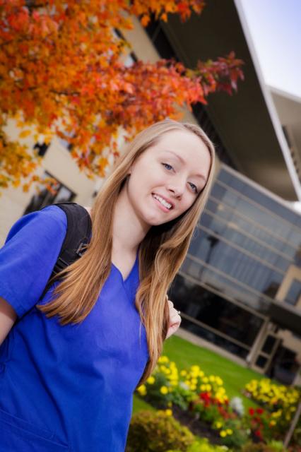 Nursing Student on the COTC Campus