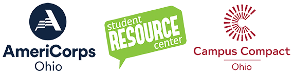 Americorp, Student Research Center and Campus Compact logos